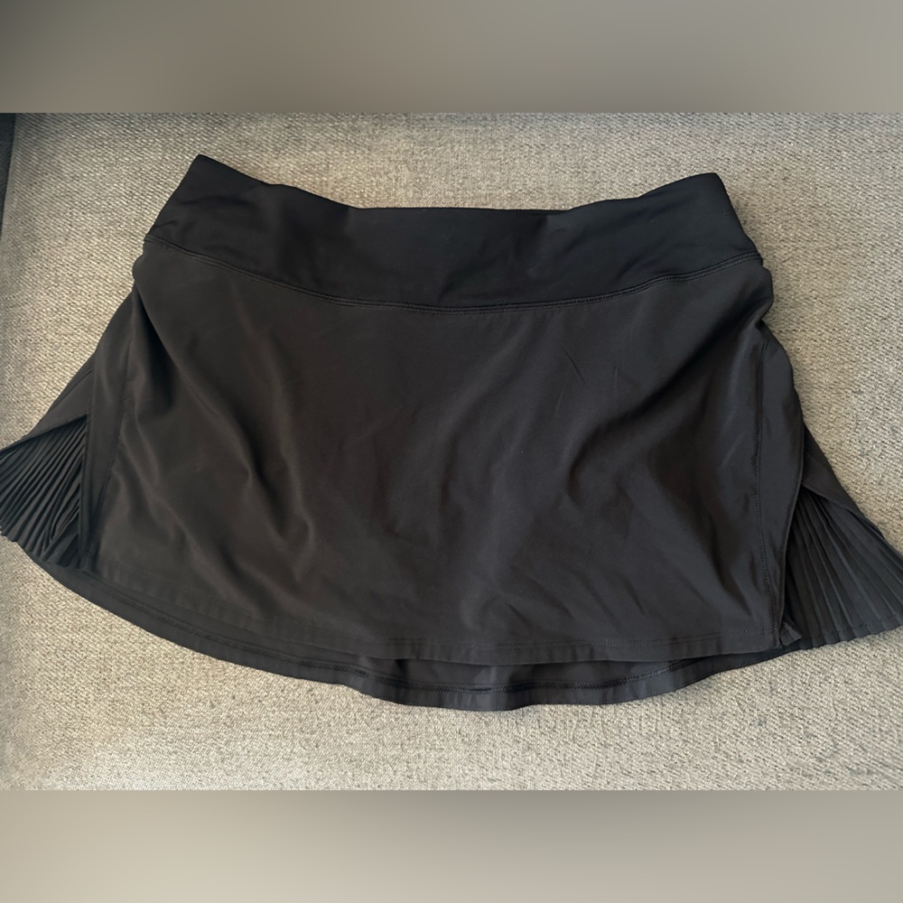 lululemon athletica Black Pleated-Side Athletic Skort